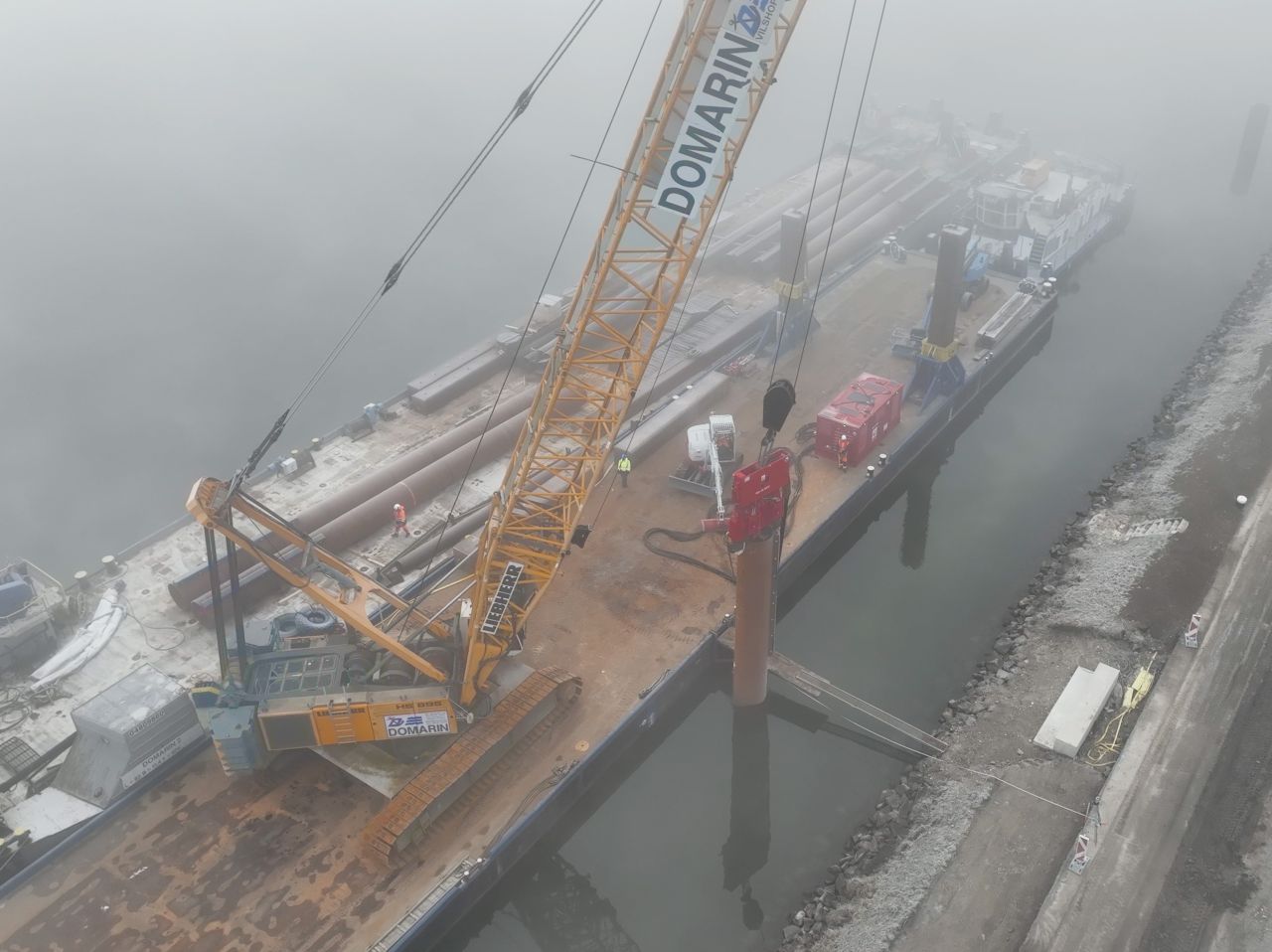 Domarin будує нові судноплавні причали на Дунаї.